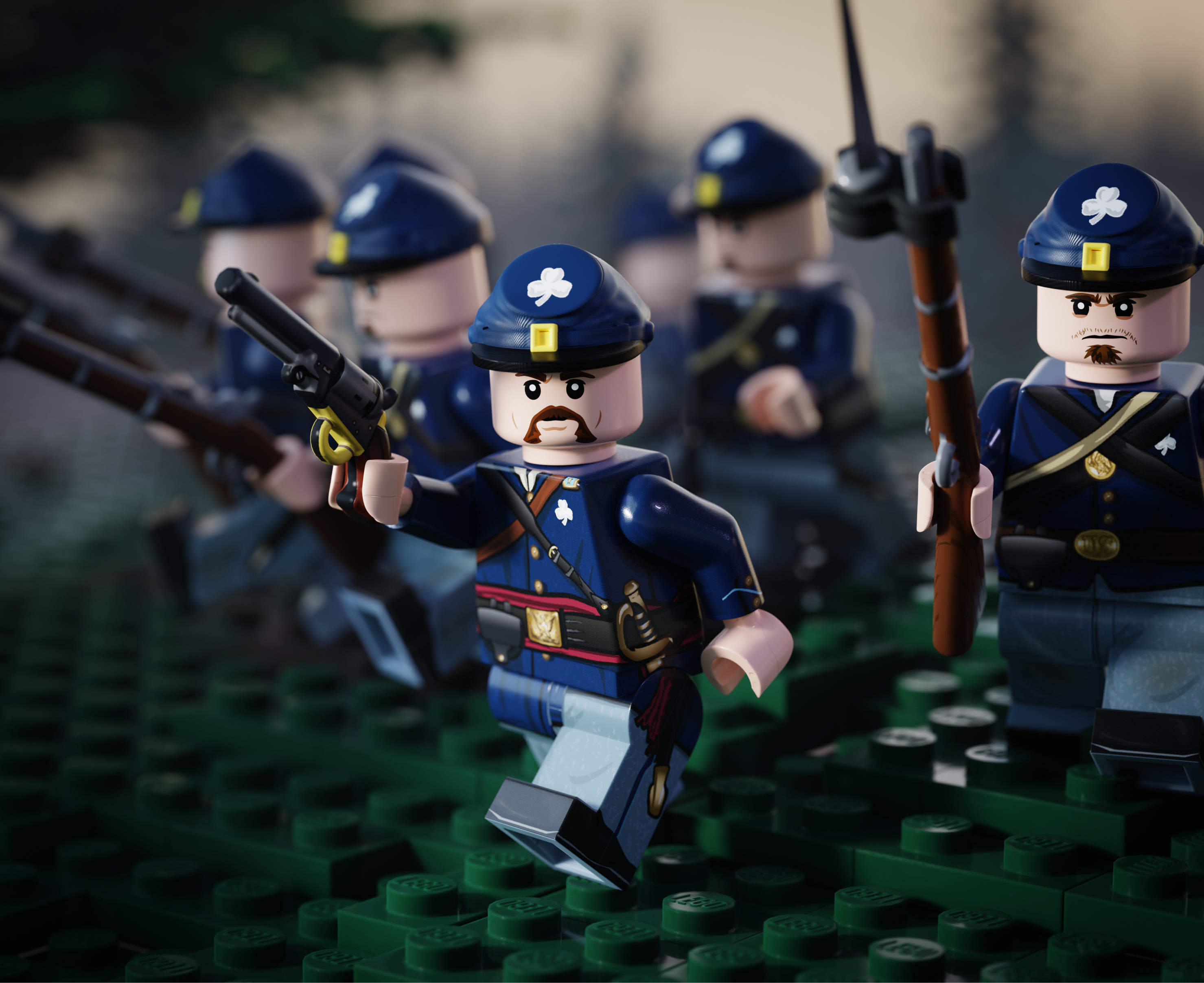 1st MN Volunteer Officer at Gettysburg with Perfect Caliber™ BrickArms® M1851 Revolver