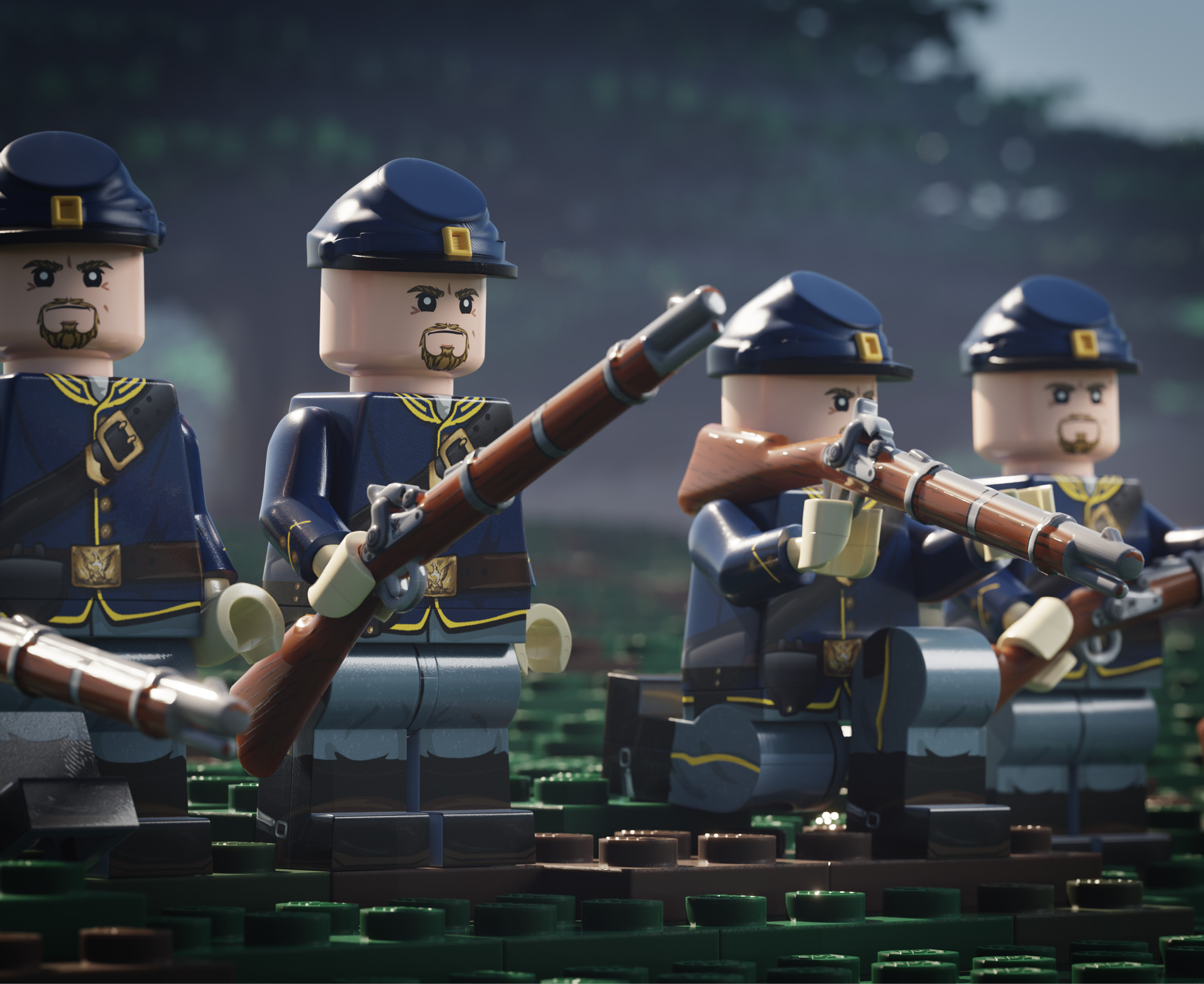 Civil War Dismounted Union Cavalry with Perfect Caliber™ BrickArms® Caplock Musket 