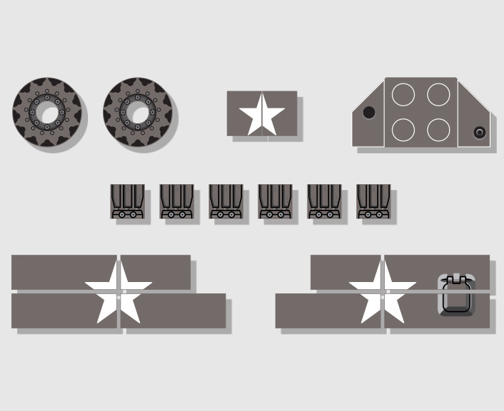 M4 Sherman Printed Parts Pack (for BKM2414)