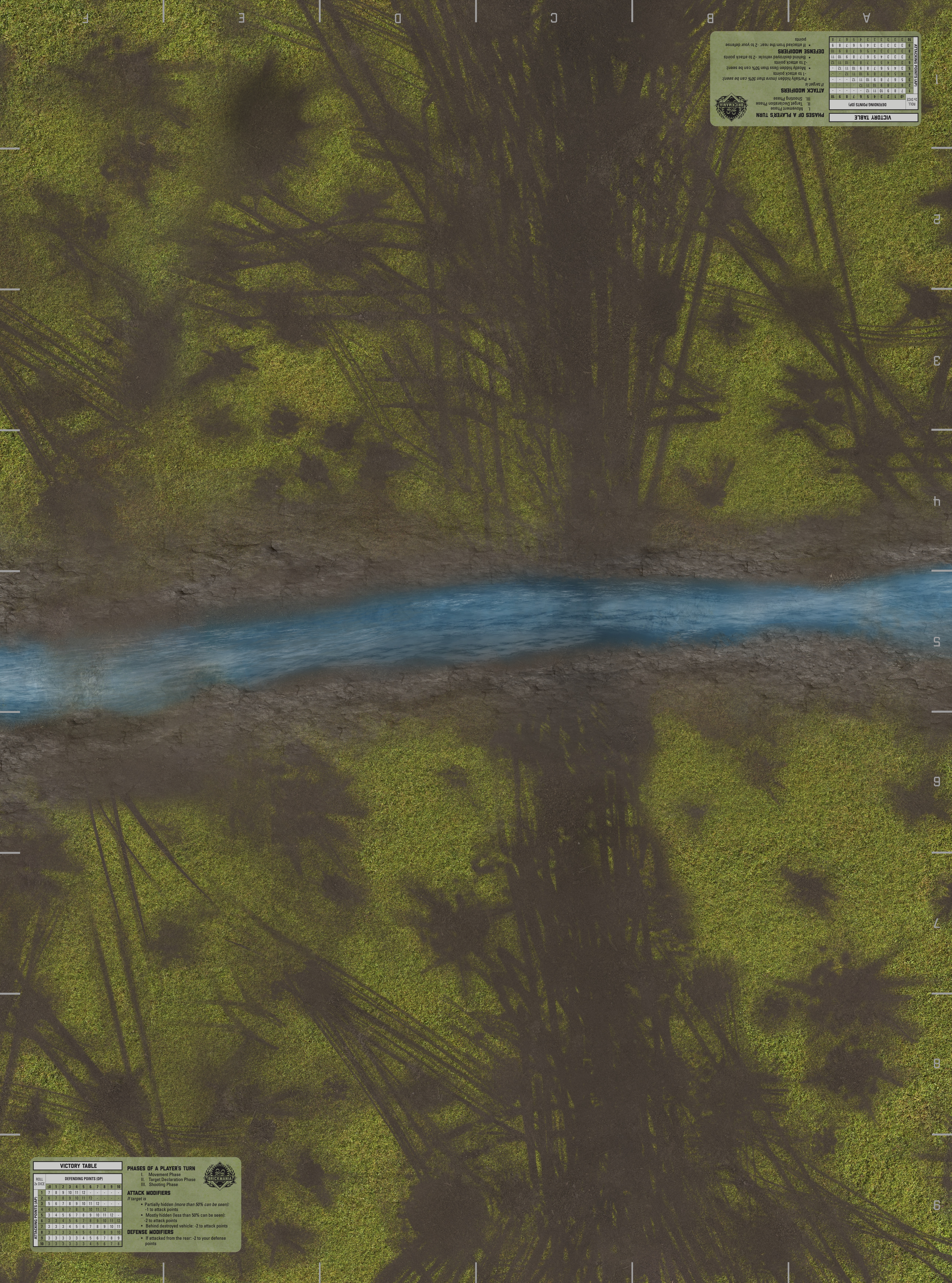 Micro Brick Battle - River Crossings Battle Mat