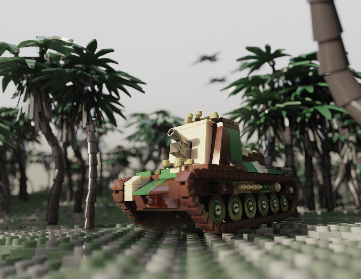 Type 4 Ho-Ro - Self Propelled Gun - Brickmania Toys