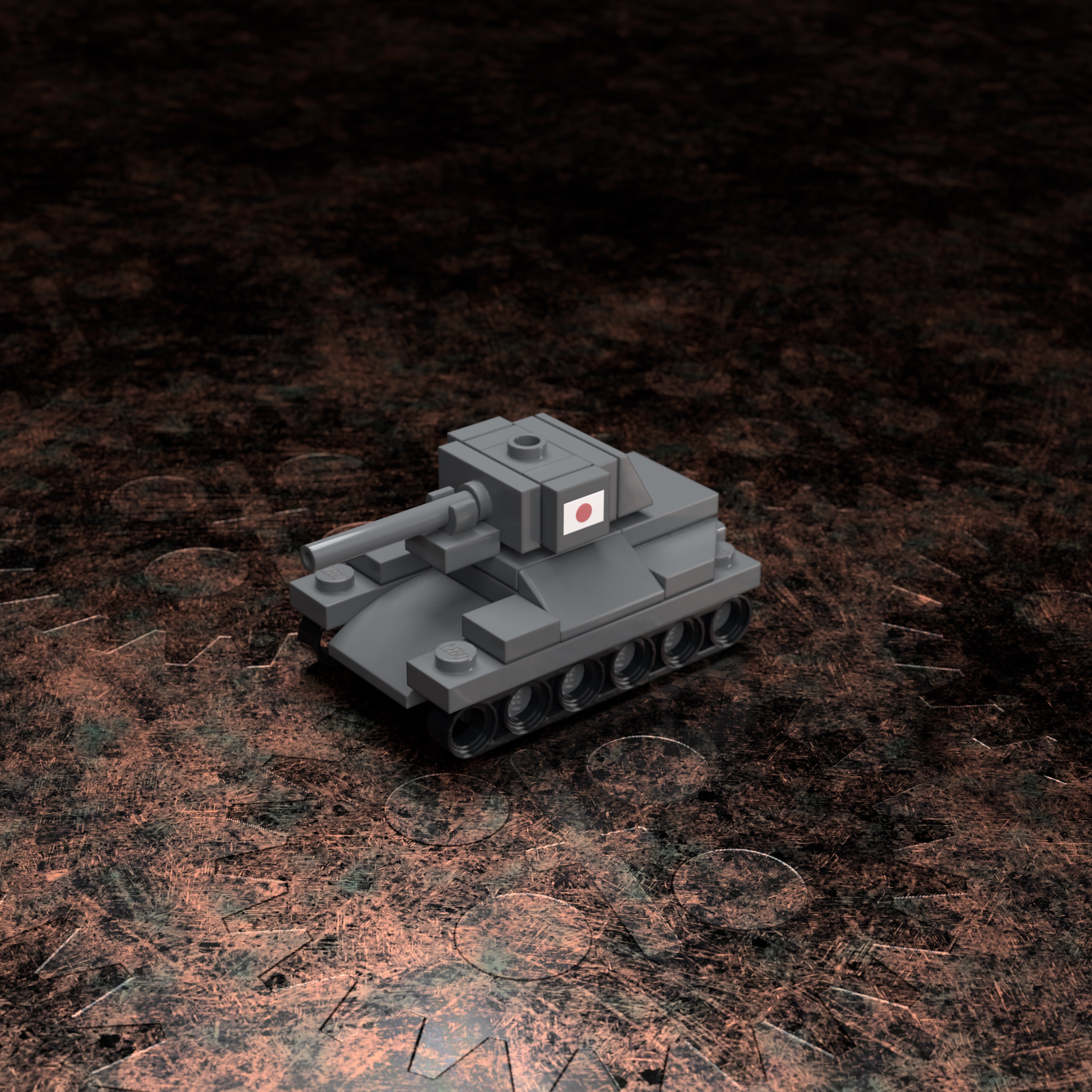 Type 3 Chi-Nu Medium Tank Micro Brick Battle Game Piece