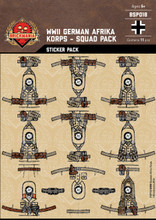 WWII German Afrika Korps - Squad Pack - Stickers - Brickmania Toys