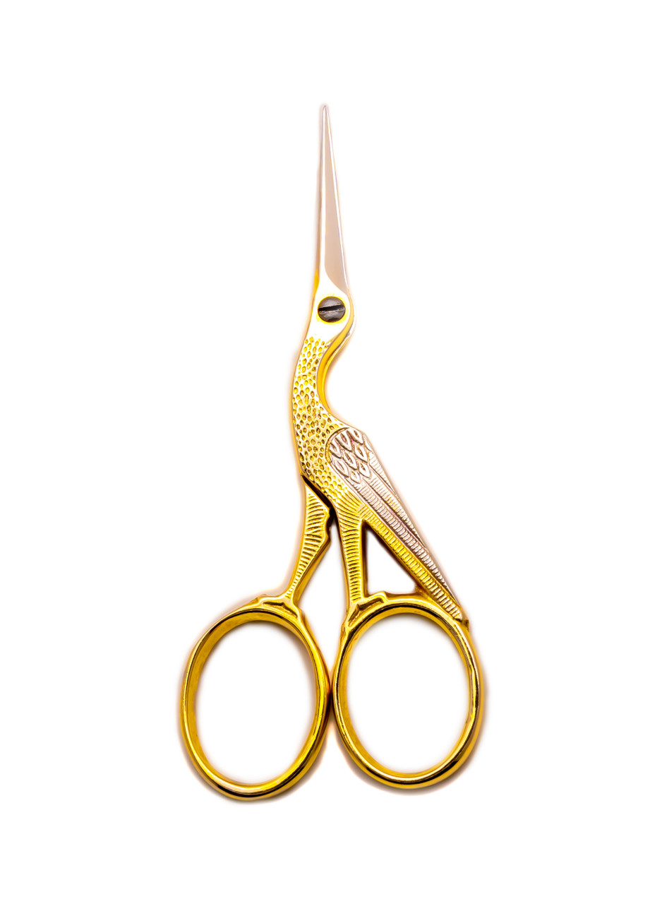 Wasa - Stork Scissors, Gold, 3.5 inch, German Solingen (179 H+A Gold)