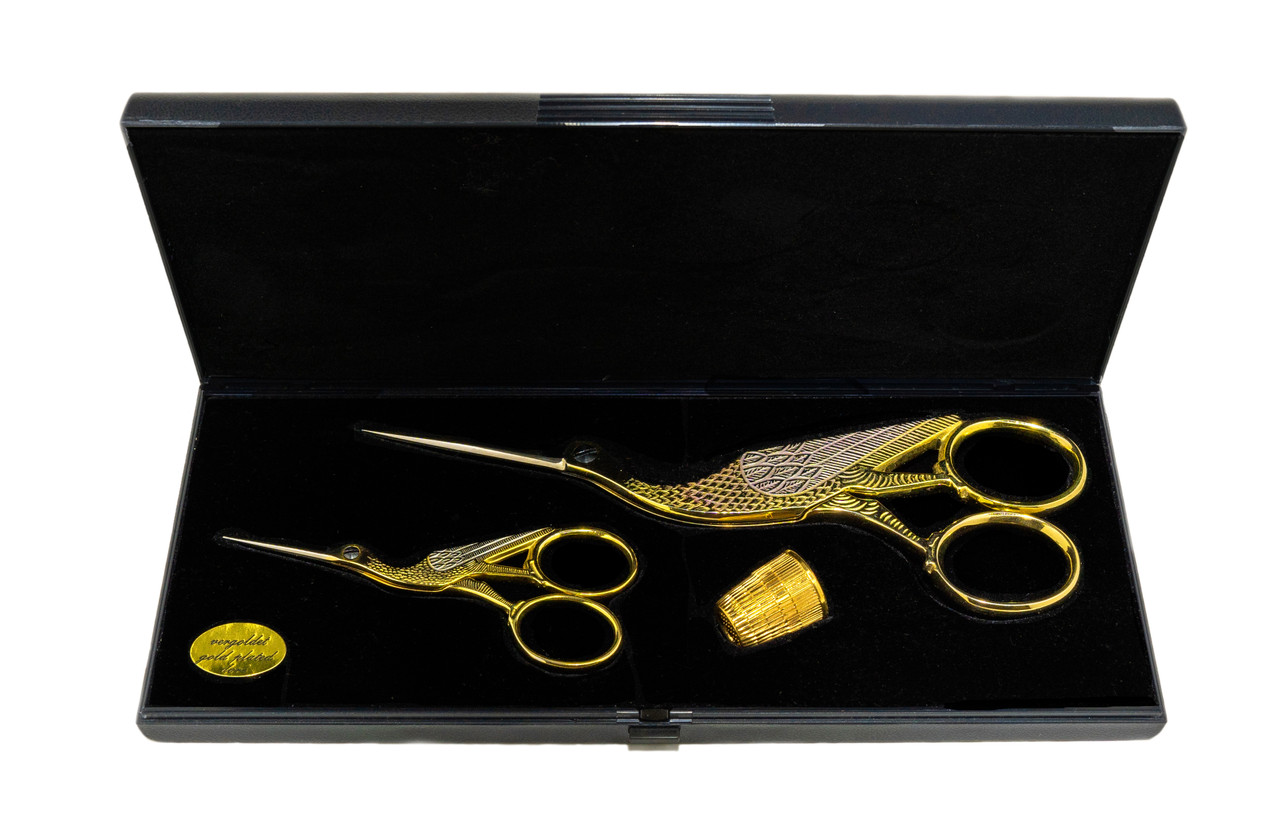 Wasa - Stork Scissors, Gold, 6.5 inch, German Solingen (179 H+A