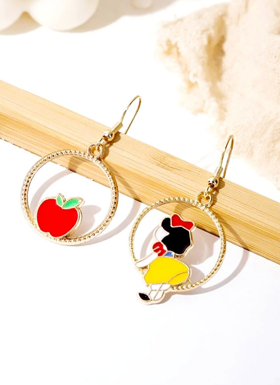 Apple and Snow Earrings