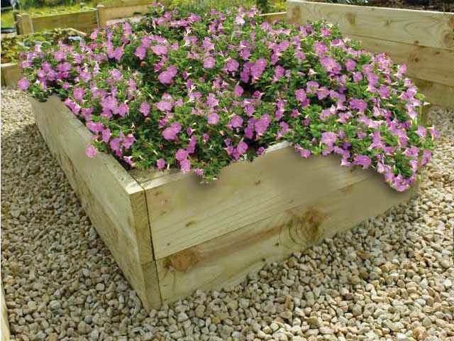 Timber Raised Flower Bed Kits 35cm High