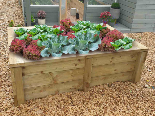 The Quickcrop Castleton timber raised vegetable bed kit