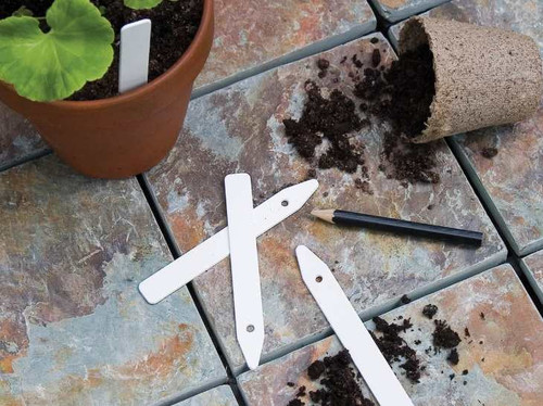 15cm long white plant labels