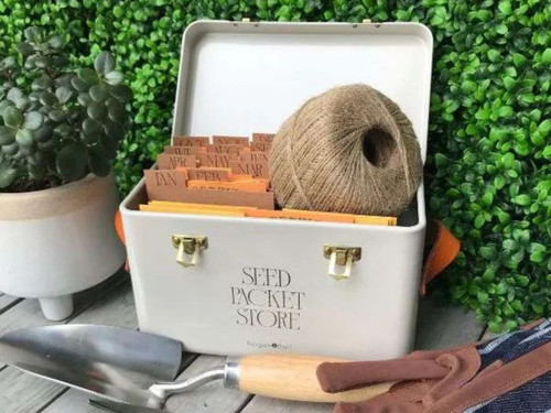 Seed storage - mushroom colour from Burgon and Ball
