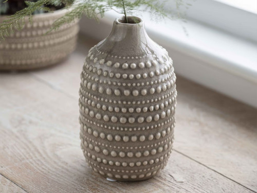 Castello large bottle sage with a bobbled design