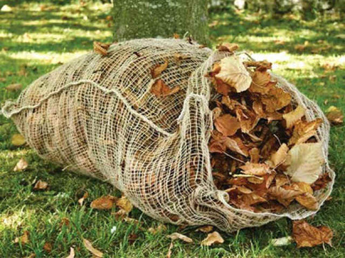 leaf collecting and composting sack