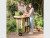 Folding timber garden bar and potting station