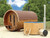 Luxury garden timber barrel sauna 400 - wood fired