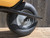 Tyre on the yellow wheelbarrow