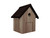 garden bird nest box on a white background