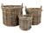 Full set of  three log baskets with handles