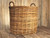 Giant round wicker log basket
