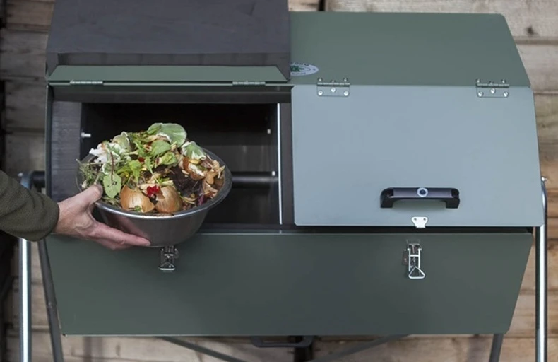 Adding food to a Joraform composter