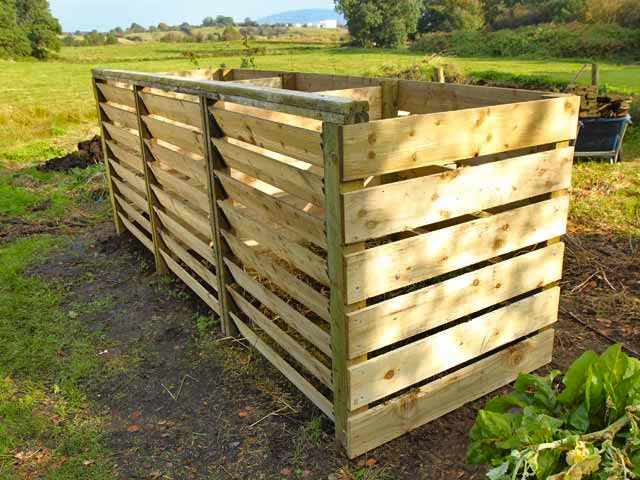 Large timber compost bin