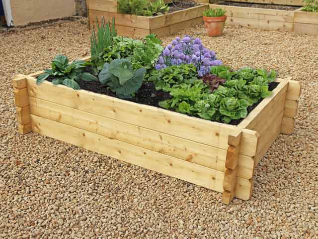 Castleton forty centimeter tall heavy duty kit slot together raised garden bed