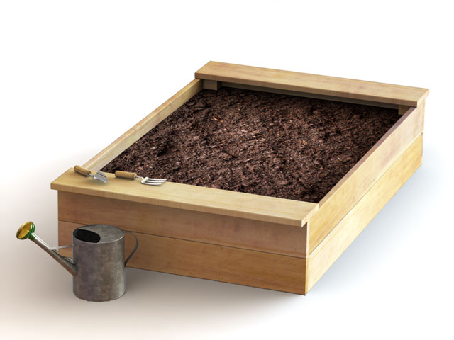 premier raised bed kit with seating areas