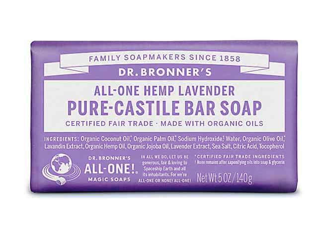 Dr Bronner's Lavender Castile Bar Soap