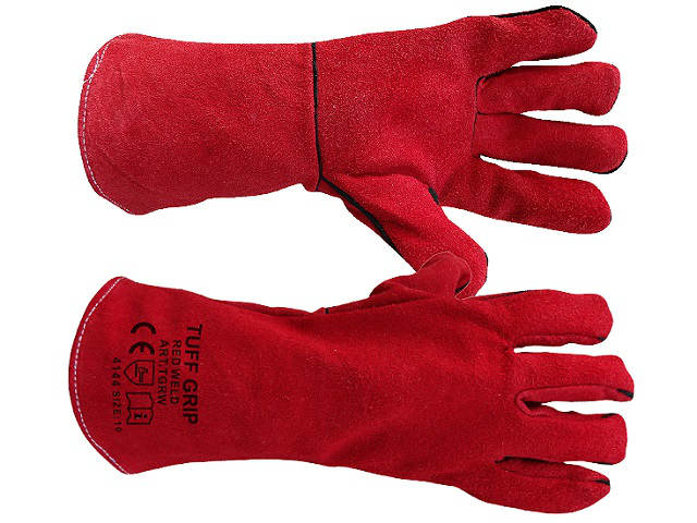 Tuff Grip Red Welding & Barbecue Gloves