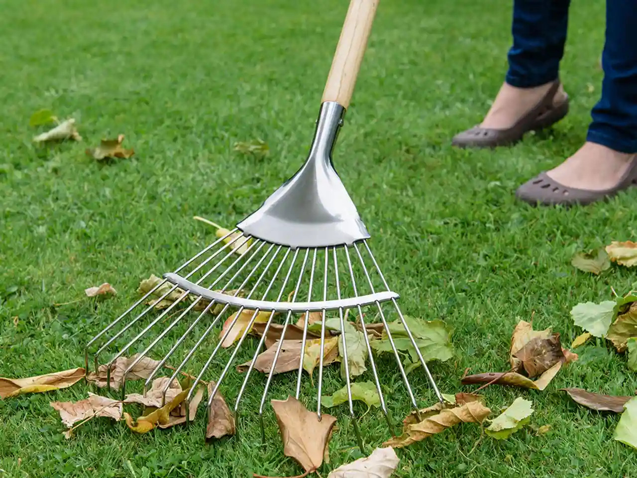 Long Handled Leaf Rake