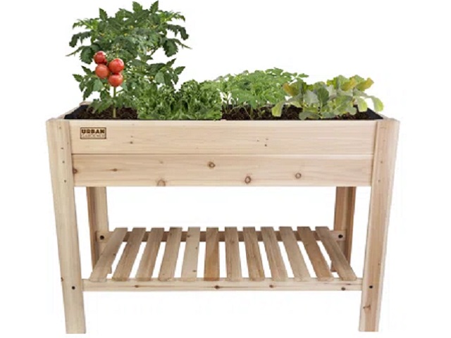 Panacea stand-up wooden planter