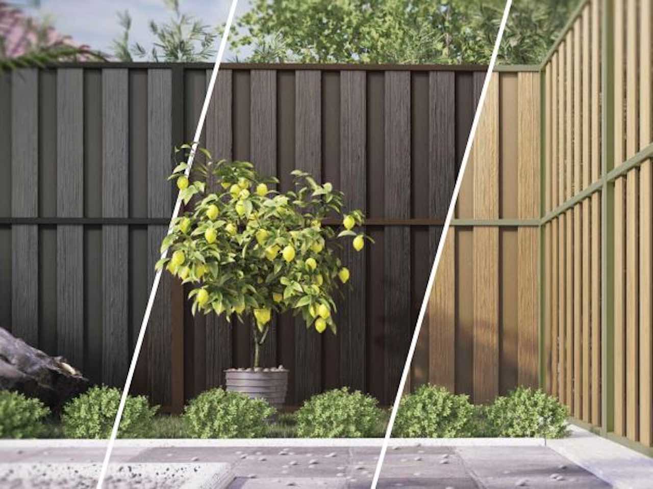 Durapost recycled composite vento fence boards 3 colours