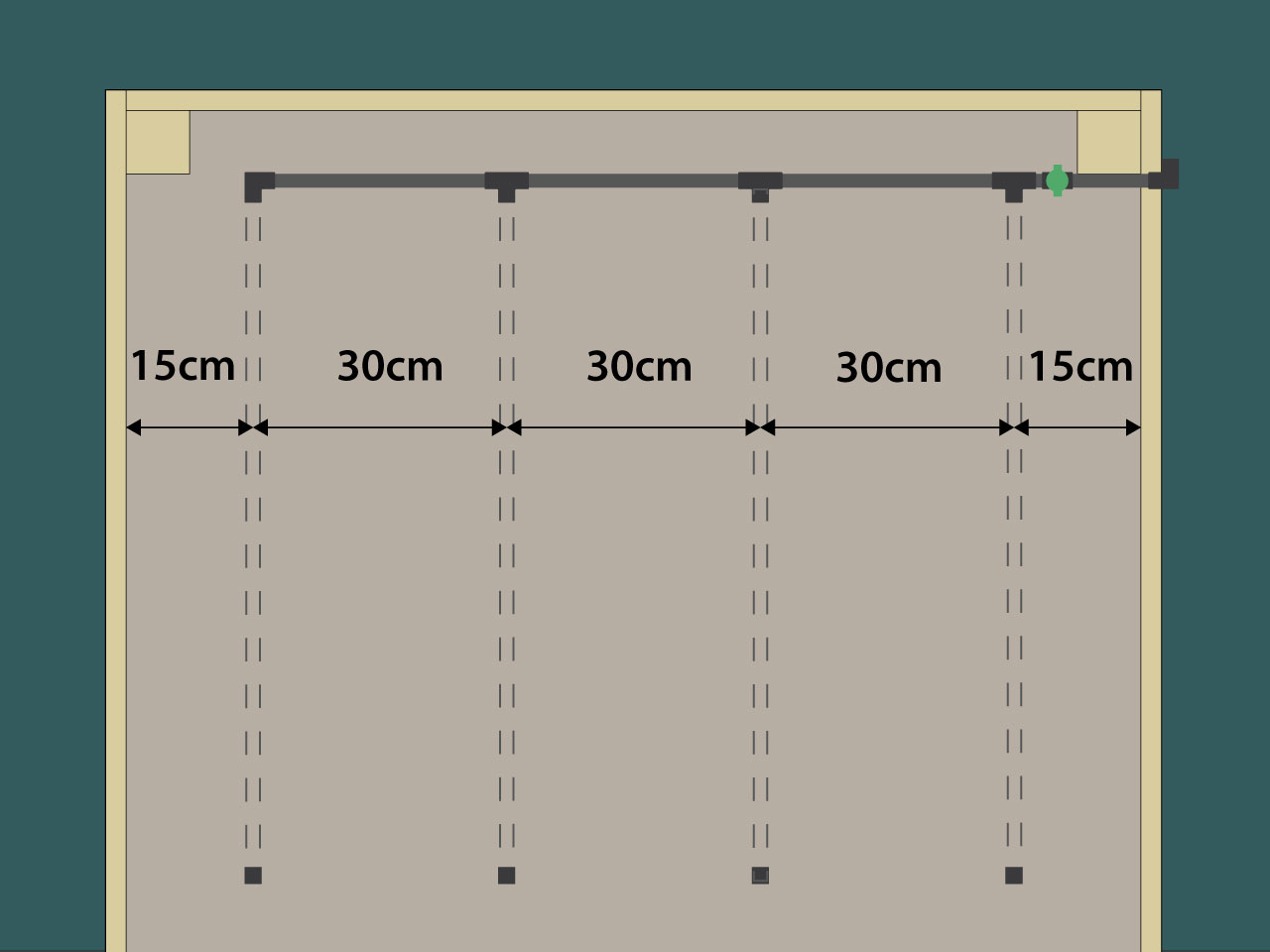 Drip irrigation system 4ft wide kit