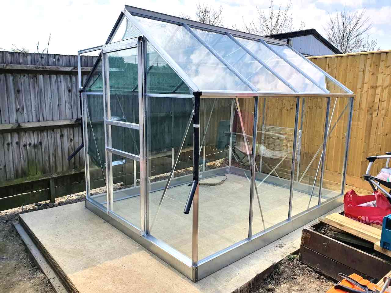 Halls 'Popular' 8ft x 6ft Greenhouse with Base