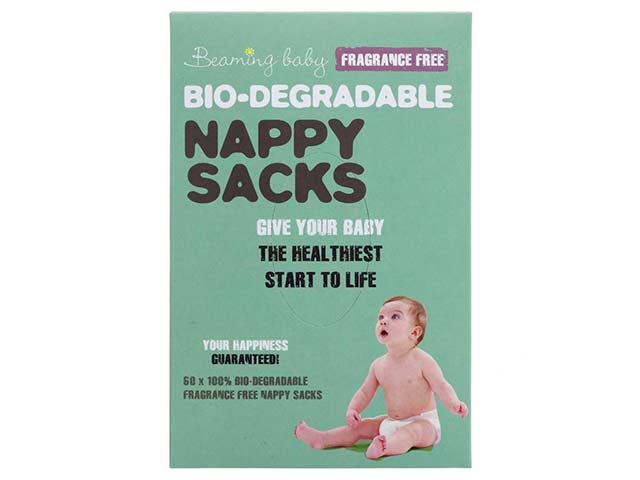 Packaging of Beaming Baby Biodegradeable Nappy Sacks