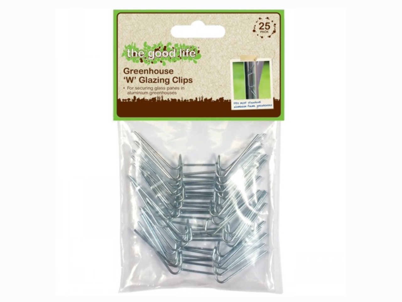 Greenhouse W glazing clips