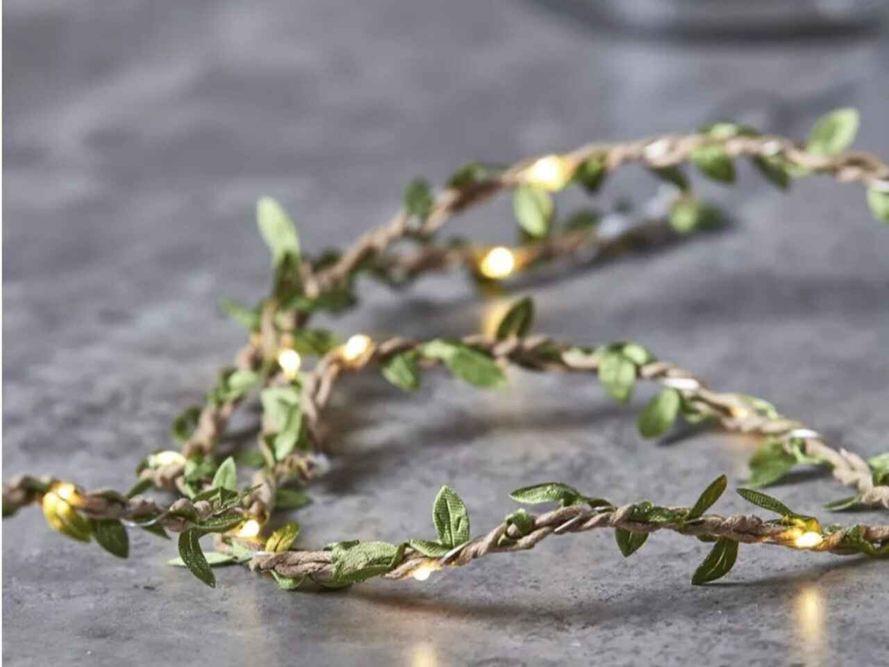 Leaf twine on a table