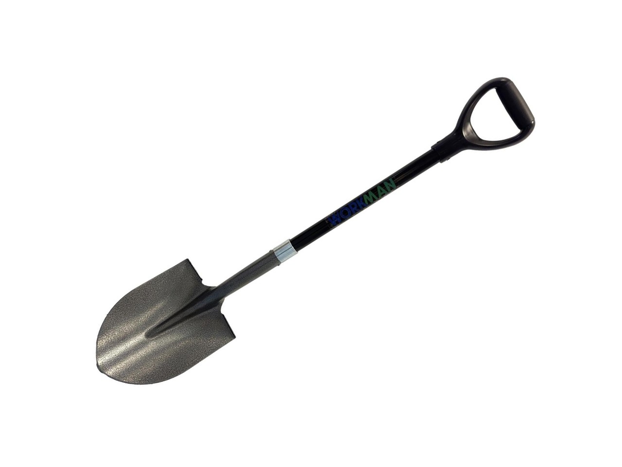 Workman Round Pointed Shovel w/ Fibreglass D Handle