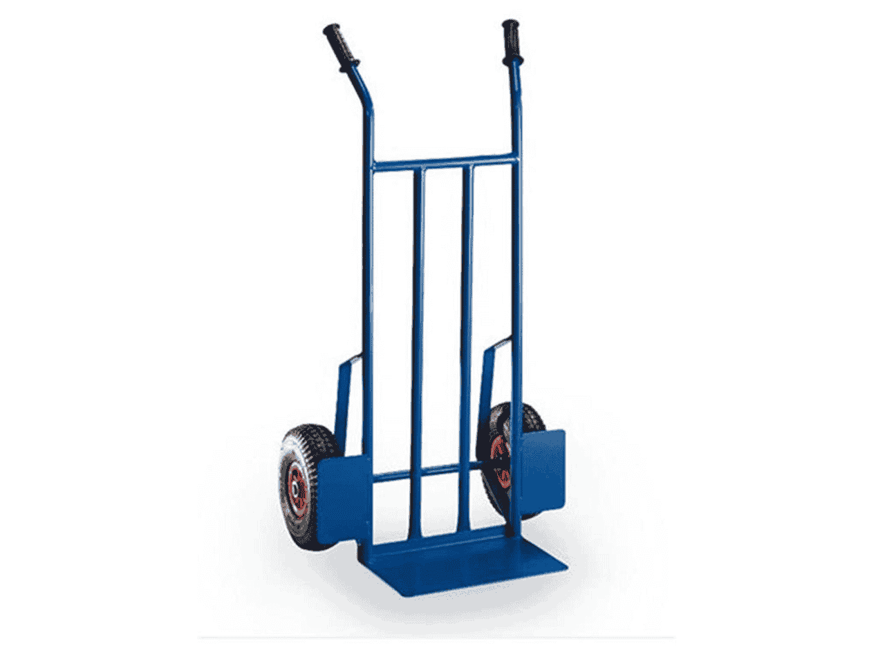 Blue workman wide plate side truck on white background