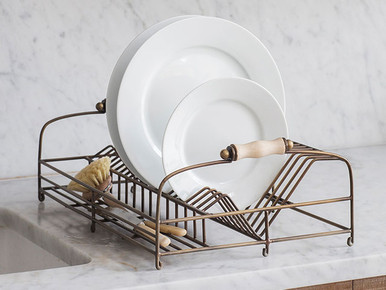 Antique brass dish rack new arrivals