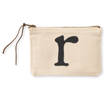 Initial Canvas Cosmetic Pouch