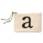 Initial Canvas Cosmetic Pouch