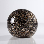 Glitter 4” Glass Ball Paperweight Decor - Black