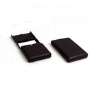 Business Card Case w/Flip Top Brown Leather
