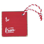 Holiday Wood Initial Tags