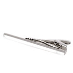 Rhodium plated & "Mother of Pearl" Tie Bar