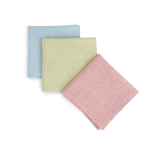 SEATTLE Handkerchief (set of 3), 9"x9",  Handwoven Cotton