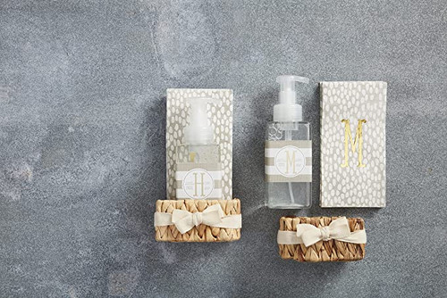 Initial Soap & Towel Basket Set