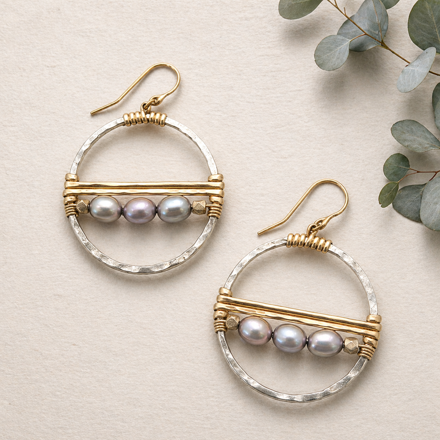 Pearl Orbit Earrings