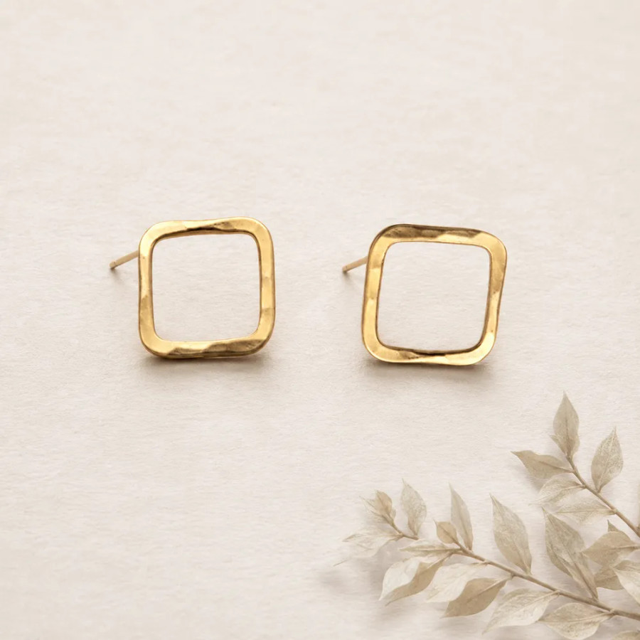 Organic Gold Earrings