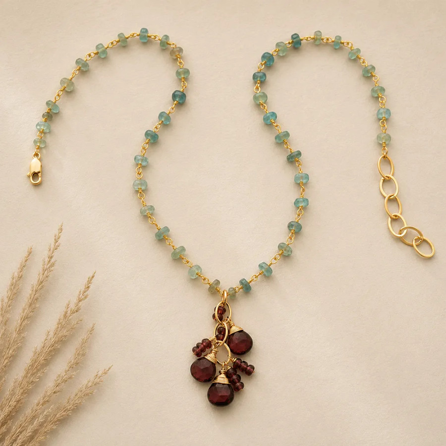 Crimson Cascade Necklace